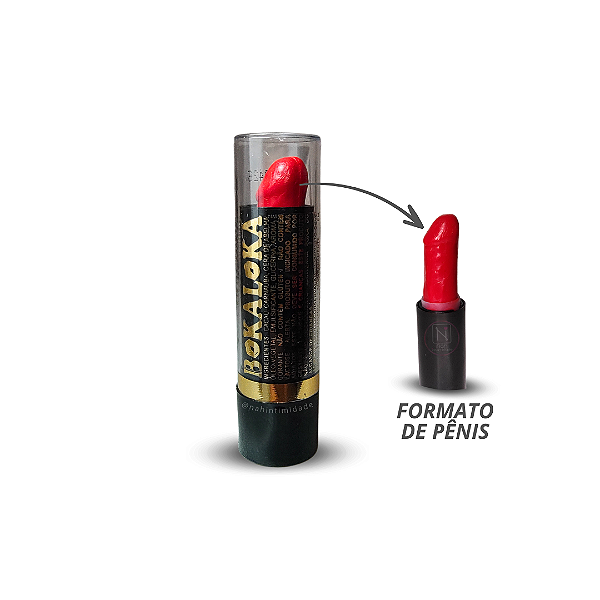 Boka Loka - Batom Vermelho em Formato de Pênis - 3g