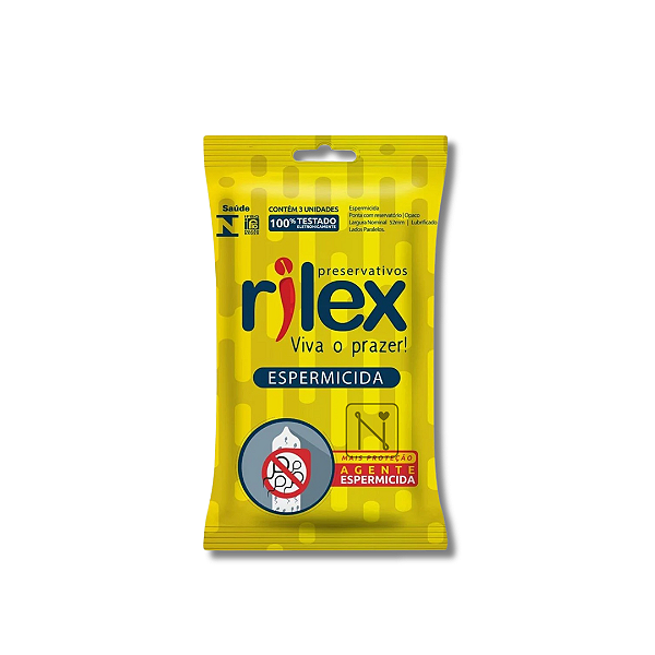 Preservativo Rilex Agente Espermicida - 3 Unidades