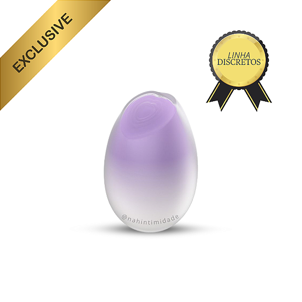 Vibrador Formato de Esponja de Maquiagem em Silicone Líquido - Lilás