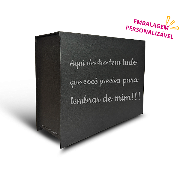 Caixa Especial para Presente - Preta - 20x15x7cm