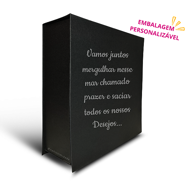 Caixa Especial para Presente - Preta - 23x23x7cm