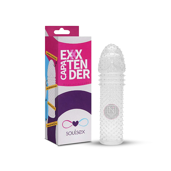 Capa Peniana Expansora Texturizada 15cm - Transparente