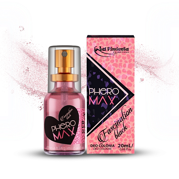 Deo Colônia com Feromônios - Phero Max Fascination Black - 20ml