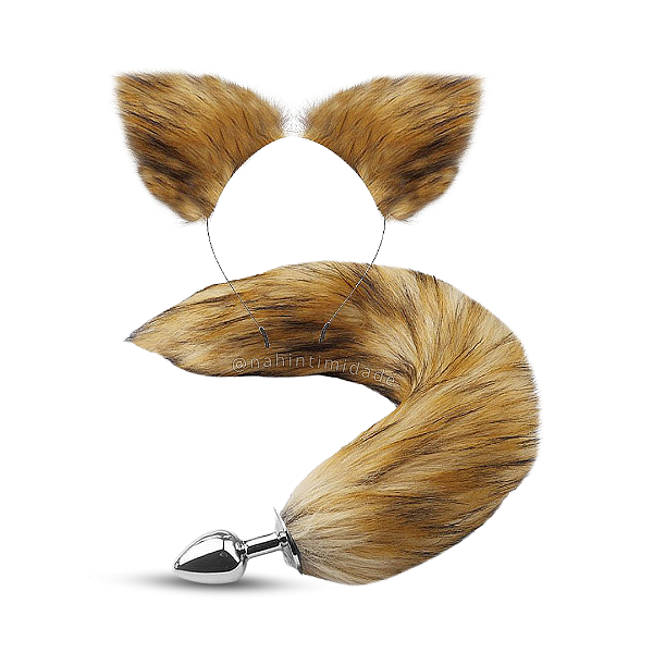 Kit Pet Play com Plug de Rabo e Orelha de Raposa
