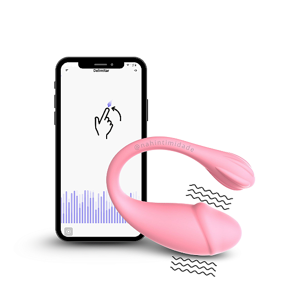 Vibrador Cápsula com formato de Glande com Controle Por App - Recarregável - Rosa - Lançamento