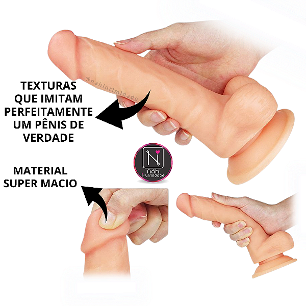 Pênis Realístico em Silicone com Ventosa - 20x4cm - Lovetoy