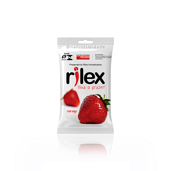 Preservativo Rilex Sabor Morango - 3 Unidades