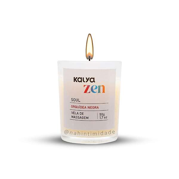 Vela de Massagem Kalya Zen Soul - Aroma Orquídea Negra - 50g