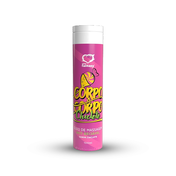 Corpo a Corpo - Óleo de Massagem Corporal Hot Beijável Chiclete - 100ml