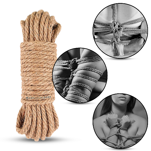 Corda Bondage para Shibari Fibra Natural - 10 metros
