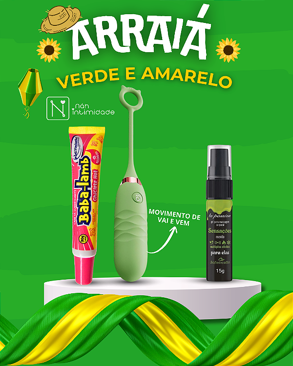 ARRAIÁ VERDE E AMARELO - KIT NOVAS SENSAÇÕES