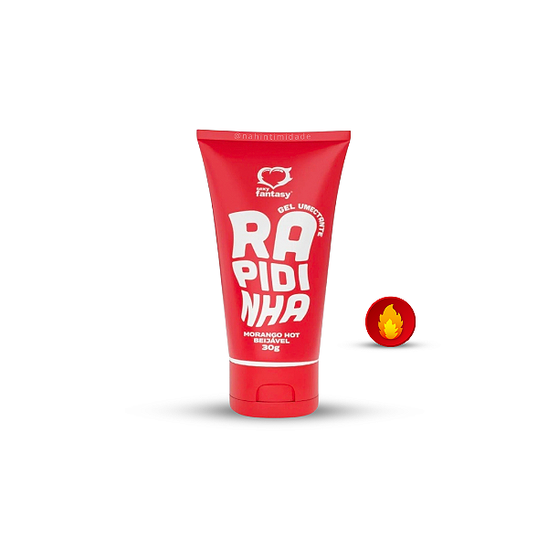 Rapidinha Morango Hot - Gel Deslizante À Base de Água Beijável - 30g