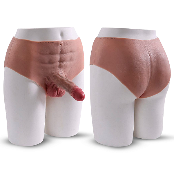 Cinta em Silicone com Pênis Realista Integrado de 16,5 x 3,2cm