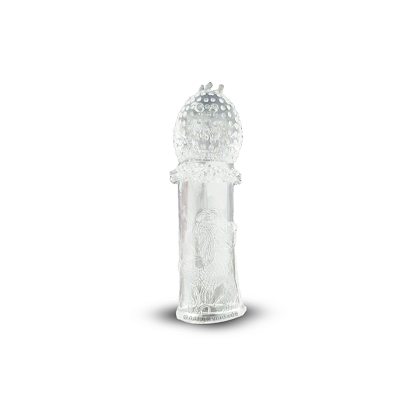 Capa Peniana Expansora Texturizada 14cm - Transparente - Lançamento