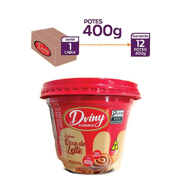 1x Caixa 12 potes de Doce de Leite de Colher
