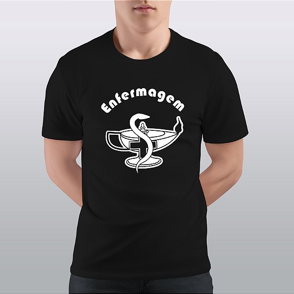 Camiseta Enfermagem Malha Algodão Penteado Universitária