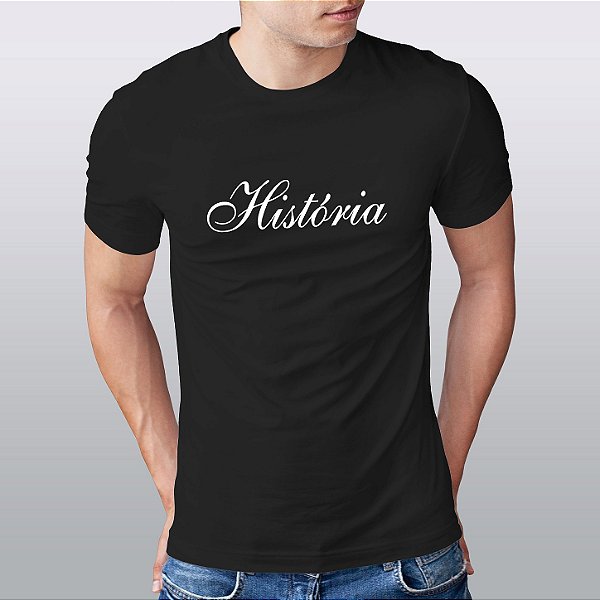 Camisa Curso História Malha Algodão Penteado Formandos