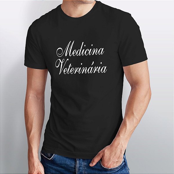 Camiseta Medicina Veterinária Malha Algodão Penteado