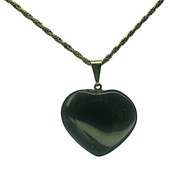 Pingente Coração Obsidiana Grande