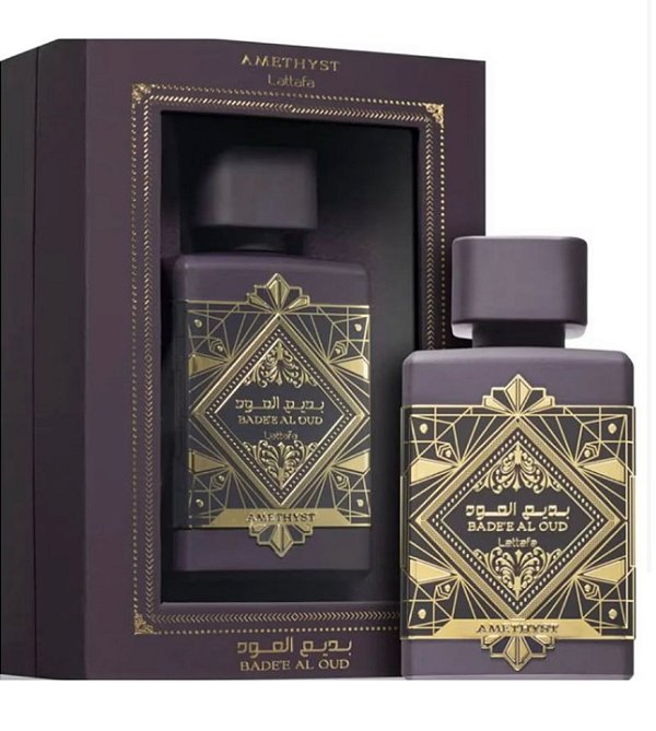 Bade’e al oud Amethyst Lattafa Eau de Parfum 100 ml Perfume Árabe Feminino