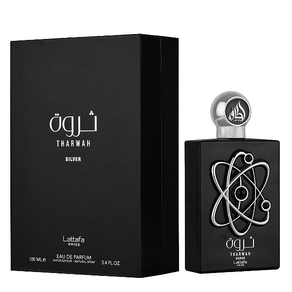 Tharwah Silver Lattafa Eau de Parfum 100 ml Perfume Árabe Masculino