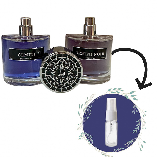Dois Decante de 5 ml - Gemini Noir + Gemini Aurora Scents - Árabe Masculino