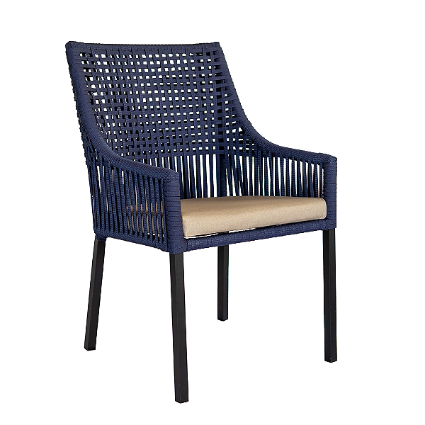 Poltrona Itália Azul e Bege
