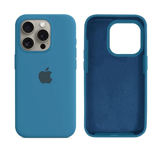 Capinha iPhone 15 Pro em Silicone Aveludado Diversas Cores