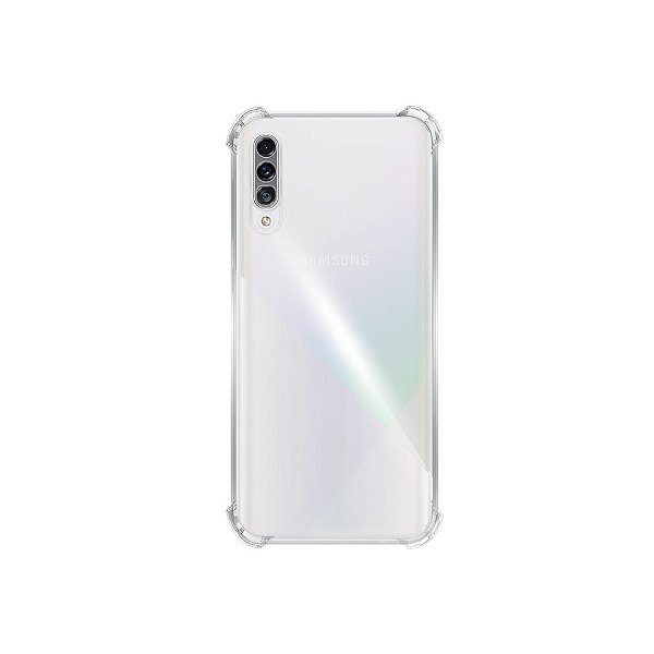 Capinha Samsung Galaxy A30S Silicone Transparente TPU Premium com Proteção de Câmera