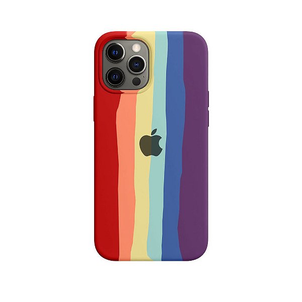 Capinha iPhone 12 Pro Max Orgulho Arco Íris em Silicone