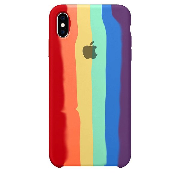 Capinha iPhone XS Max em silicone - Orgulho Arco Íris