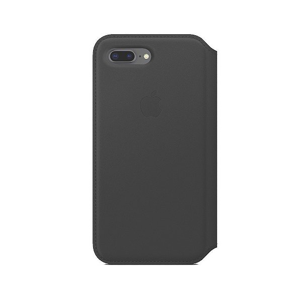 Capinha iPhone 7 Plus e 8 Plus Chumbo Leather Folio