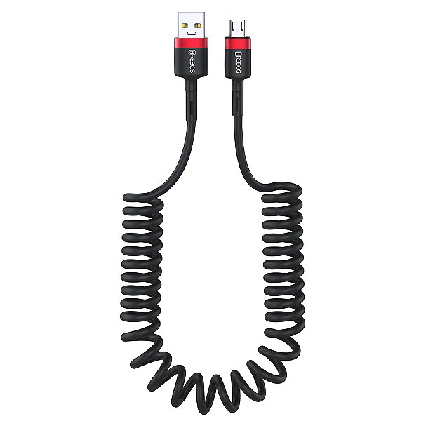 Cabo de Dados Micro USB Resistente Espiral 1.6 metros USB 3.0
