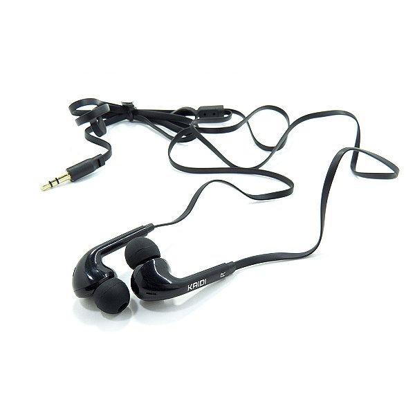 Fone de Ouvido com Microfone In-Ear Preto Kaidi KD-705