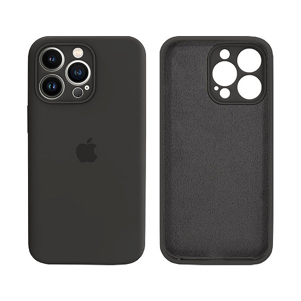 Capinha iPhone 14 Pro Silicone Aveludado com Proteção de Câmera