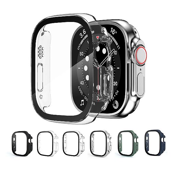 Case Bumper para AppleWatch Ultra 49mm com Pelicula Coloridos