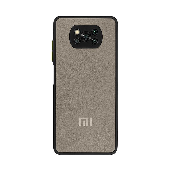Capinha Xiaomi Poco X3 NFC Couro com Proteção de Câmera