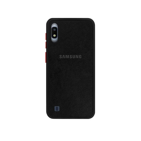 Capinha Galaxy A10 Couro com Proteção de Câmera