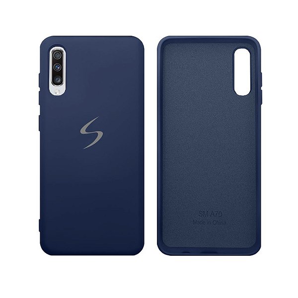 Capinha Galaxy A70 em Silicone com Logo em S Aveludado Diversas Cores