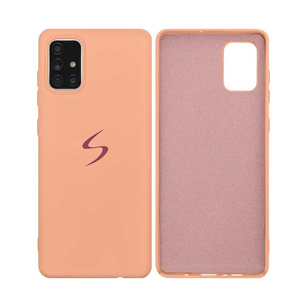 Capinha Silicone Compatível com Galaxy A71 Cover Logo S