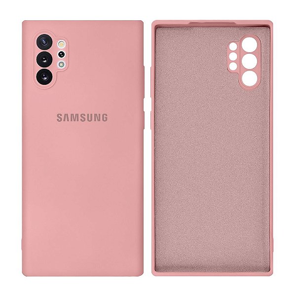 Capinha Galaxy Note 10 Plus Silicone Aveludado Proteção de Câmera
