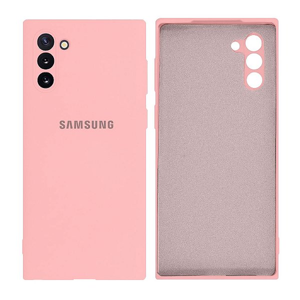 Capinha Galaxy Note 10 Silicone Aveludado Proteção de Câmera
