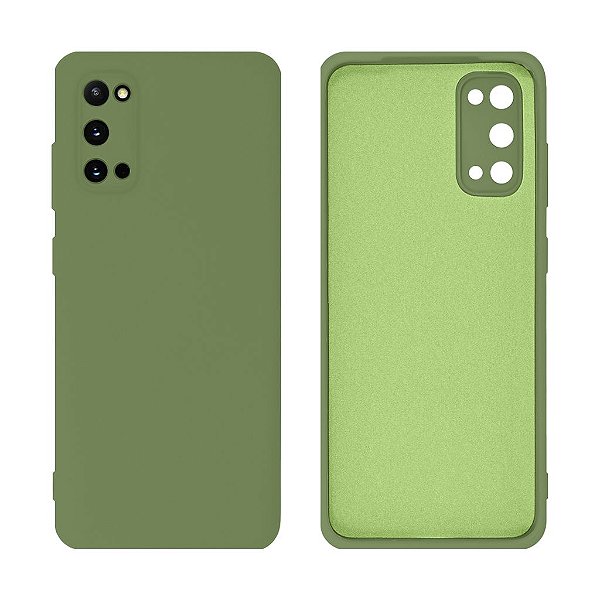 Capinha Galaxy S20 Silicone Aveludado Proteção de Câmera Lisa