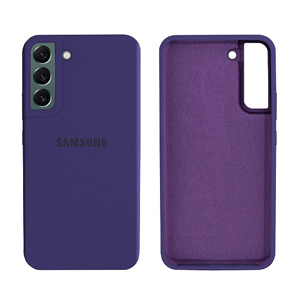 Capinha Galaxy S22 Plus em Silicone Aveludado com Relevo na Câmera Diversas Cores