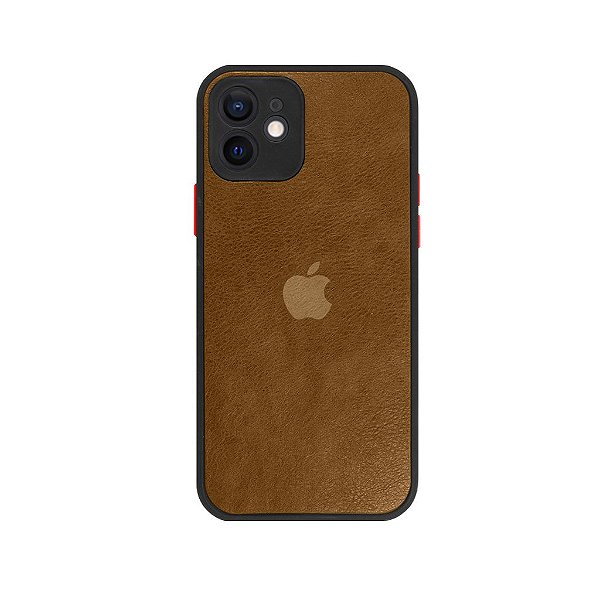 Capinha iPhone 12 Couro com Proteção de Câmera