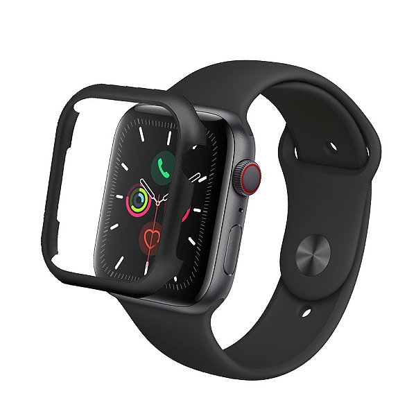 Capa para Apple Watch Case Bumper Protetor Alumínio Preto
