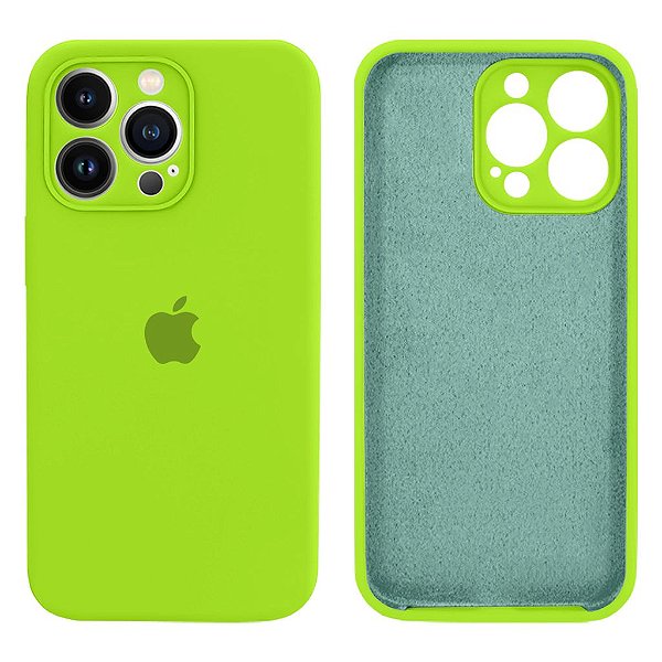 Capinha iPhone 13 Pro Max Silicone Aveludado e Proteção de Câmera
