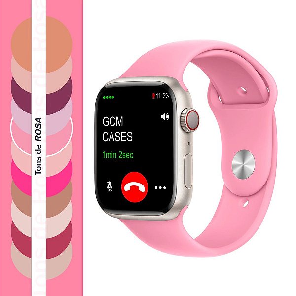 Pulseira Sport Apple Watch em Silicone Premium Tons de Rosa