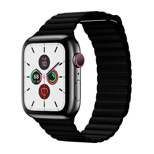Pulseira Couro Loop para Apple Watch com Fecho Magnético