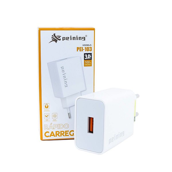 Carregador Rápido Fonte para Tomada USB 3A Fast Charge